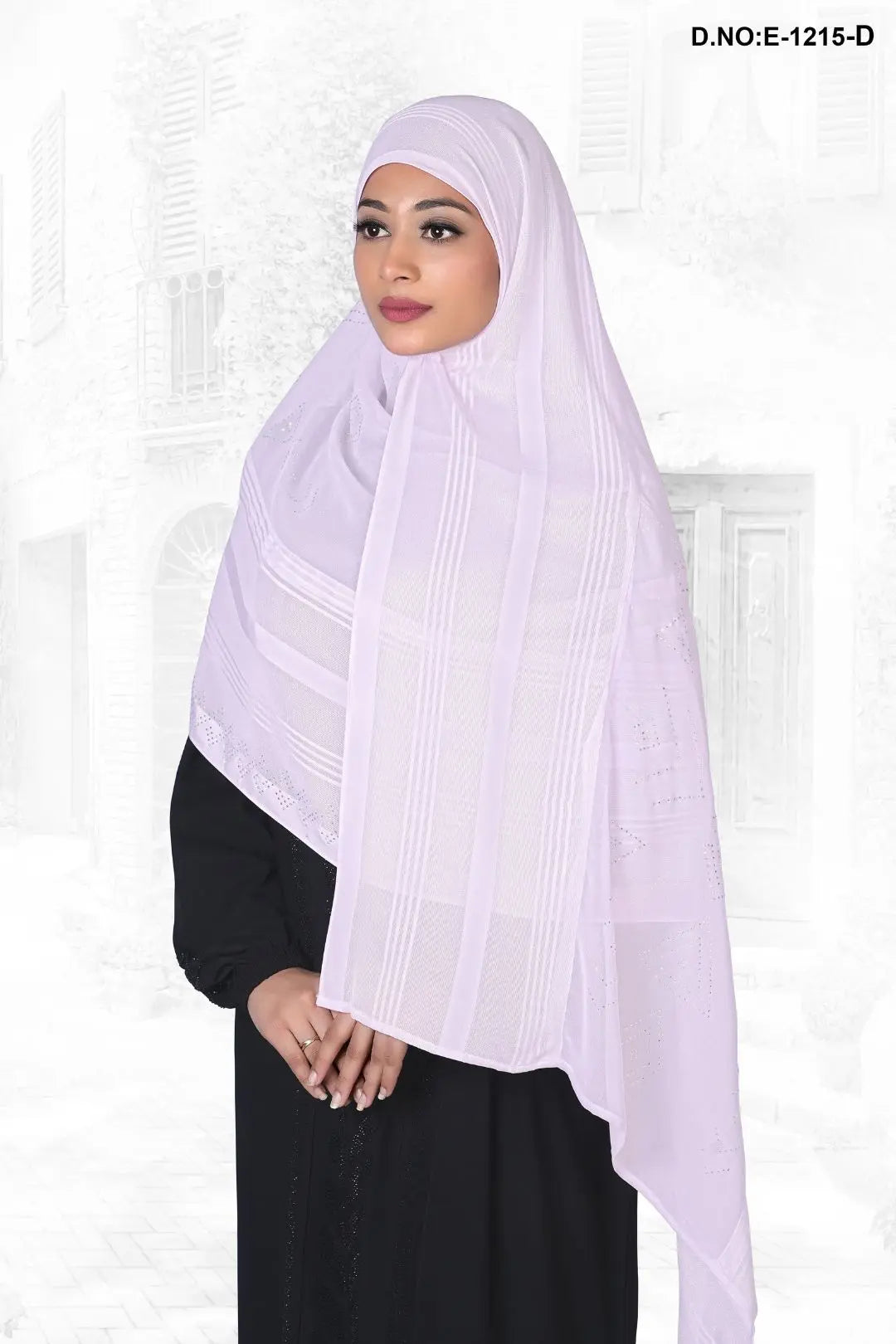 Plus Free Size Long Stone Hijab, khimar or prayer makhana