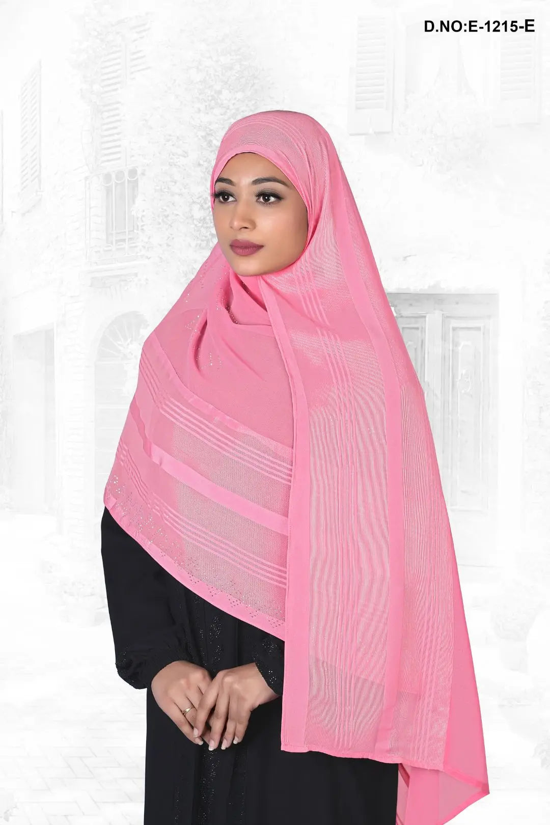 Plus Free Size Long Stone Hijab, khimar or prayer makhana