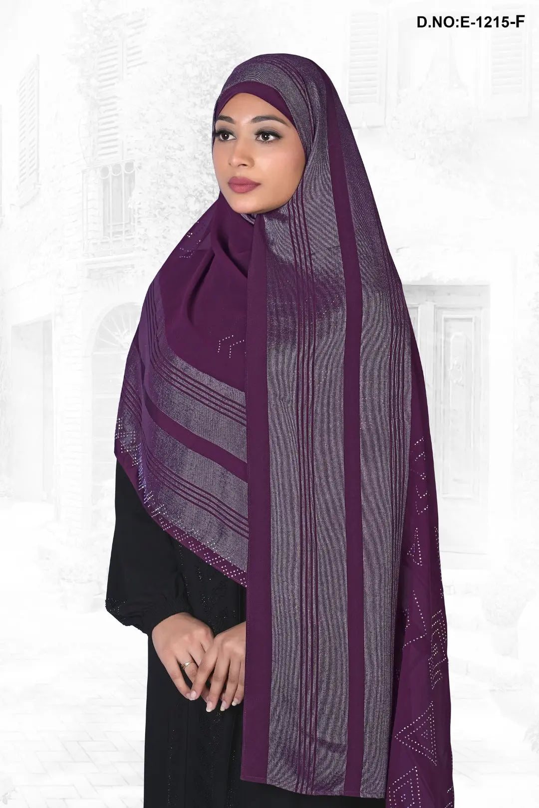 Plus Free Size Long Stone Hijab, khimar or prayer makhana