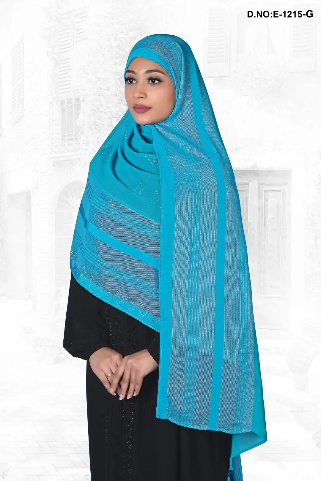 Plus Free Size Long Stone Hijab, khimar or prayer makhana