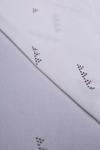 Stonework White Stole For Abaya