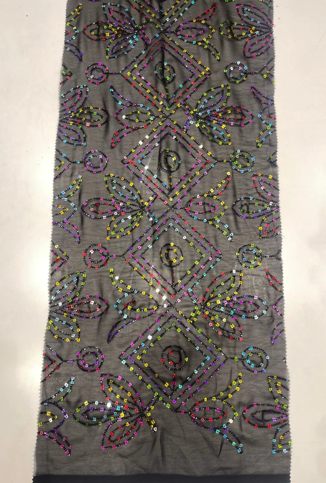 Stunning Georgette Fabric With Multi Sequence Embroidery Work