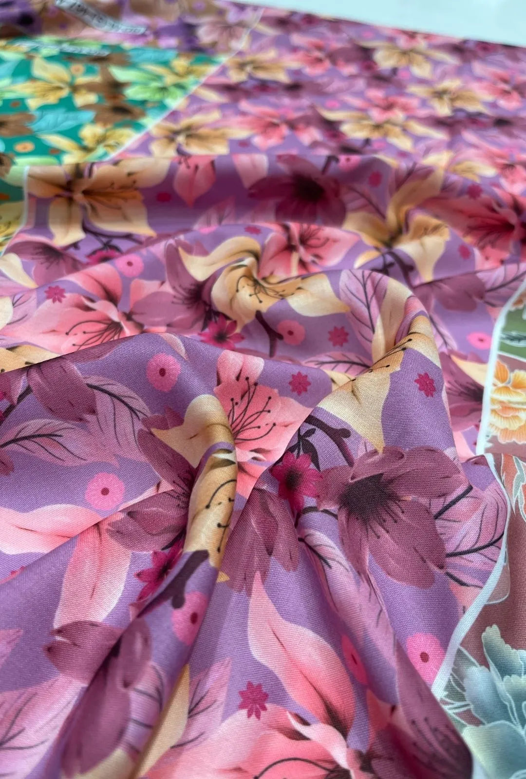 Stunning Orchid Floral Printed London Cotton Premium Material