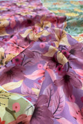 Stunning Orchid Floral Printed London Cotton Premium Material