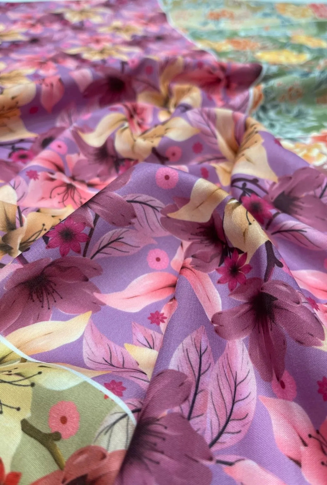 Stunning Orchid Floral Printed London Cotton Premium Material