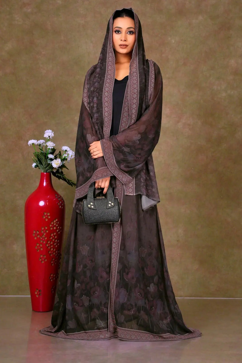 Stylish Floral Printed Shrug with Dupatta Style Drape GAJIWALA EXPORT