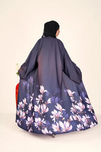 Stylish Crepe Shrug in Bloom with Flowing Petal Hem