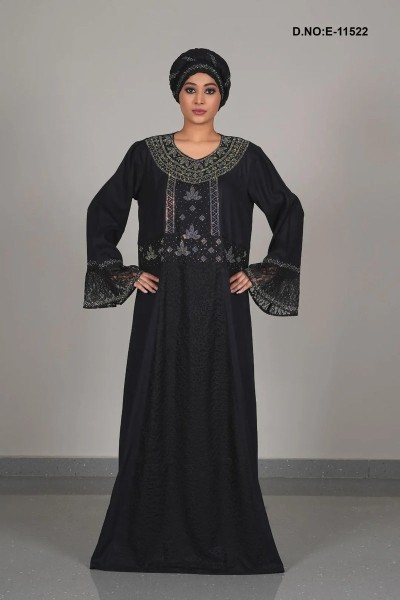 Stylish and Comfortable Full Length Embroidery Abaya for Women