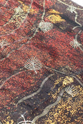 Textured Leaf Foil Embroidered NC Satin Premium Material