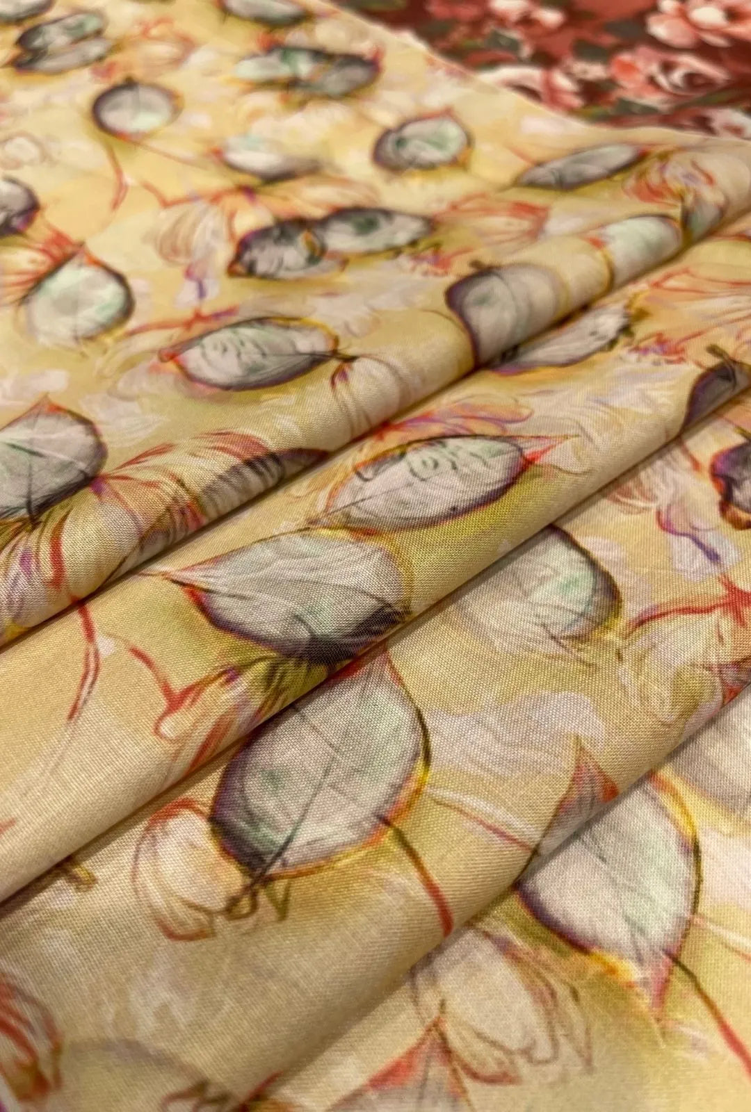 Unique Abstract Pod Printed London Cotton Elite Kaftan Fabric