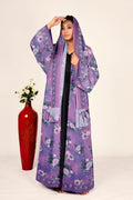Women Floral Chiffon Shrug Open Front Long Full Length Modest Wear