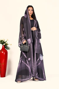 Weightless Georgette Shrug in Black and Plum Mist