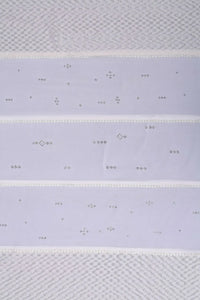 White Lining Stonework Stole For Abaya