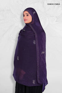 Wine Elegant Diamond Stone Work Dupattas For Women