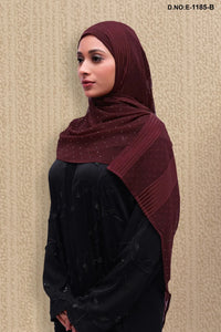 Wine_Gorgeous_Embellishments_Diamond_Work_Plain_Dupatta