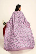 Women Chiffon Long Shrug Floral Open Front Full Length Modest Wear
