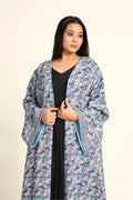 Women Chiffon Open Front Shrug Full Length Floral Modest Wear Jacket