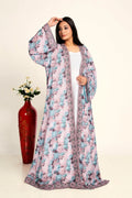 Women Chiffon Open Front Shrug Full Length Floral Modest Wear Layer