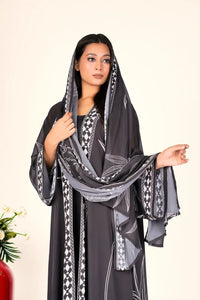 Women’s Lightweight Georgette Shrug with Ornate Borders