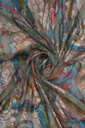 Abstract Marbled Print Multi - Color Fabric - غاجي والا إكسبورت Gajiwala Export