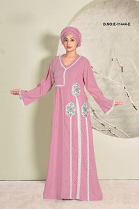 Asymmetric Lace Floral Embellished Kaftan For Women - غاجي والا إكسبورت Gajiwala Export