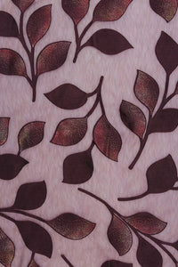 Autumn Ember Metallic Leaf Wine Mesh fabric - غاجي والا إكسبورت Gajiwala Export