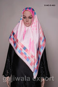 Silk Printed Pink Coloured Scarf for Girls- غاجي والا إكسبورت Gajiwala Export