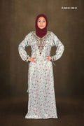 Baby Satin Jalabiya with Gorgeous Floral Print - غاجي والا إكسبورت Gajiwala Export