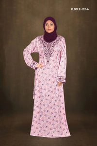 Baby Satin Jalabiya with Gorgeous Floral Print - غاجي والا إكسبورت Gajiwala Export