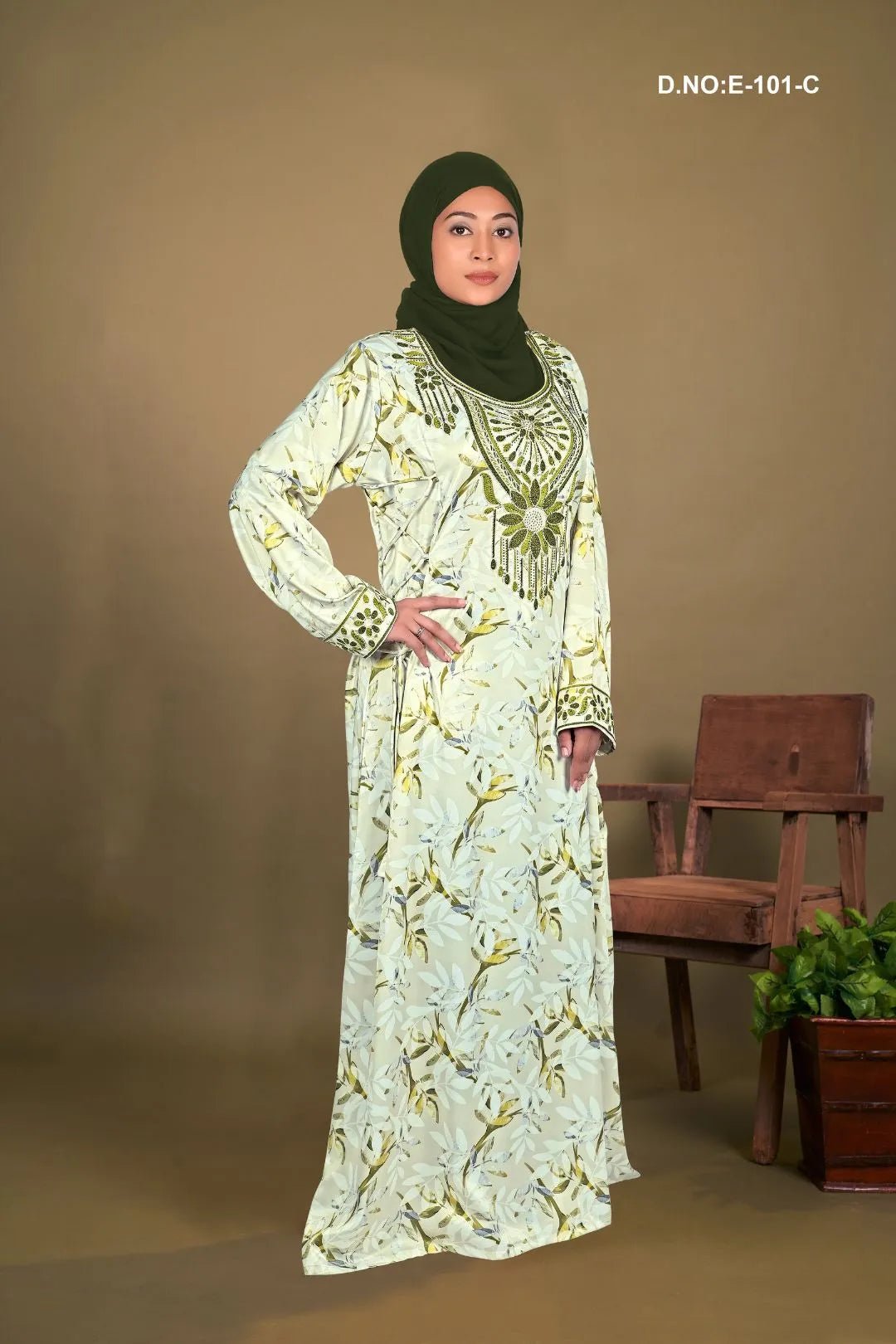 Baby Satin Jalabiya with Pretty Digital Print - غاجي والا إكسبورت Gajiwala Export