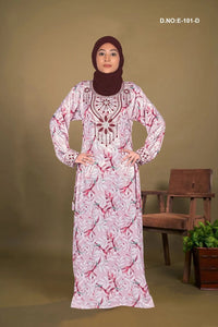 Baby Satin Jalabiya with Pretty Digital Print - غاجي والا إكسبورت Gajiwala Export