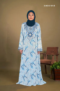 Baby Satin Jalabiya with Pretty Digital Print - غاجي والا إكسبورت Gajiwala Export