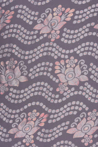 Soft Lavender Brasso Printed Fabric with Sparkle- غاجي والا إكسبورت Gajiwala Export