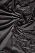 Pleated Black Abaya Georgette & Nida with Embroidered Work- غاجي والا إكسبورت Gajiwala Export
