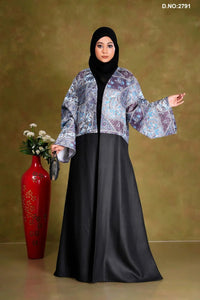 Black Jacquard Print Cropped Shrug Jacket - غاجي والا إكسبورت Gajiwala Export