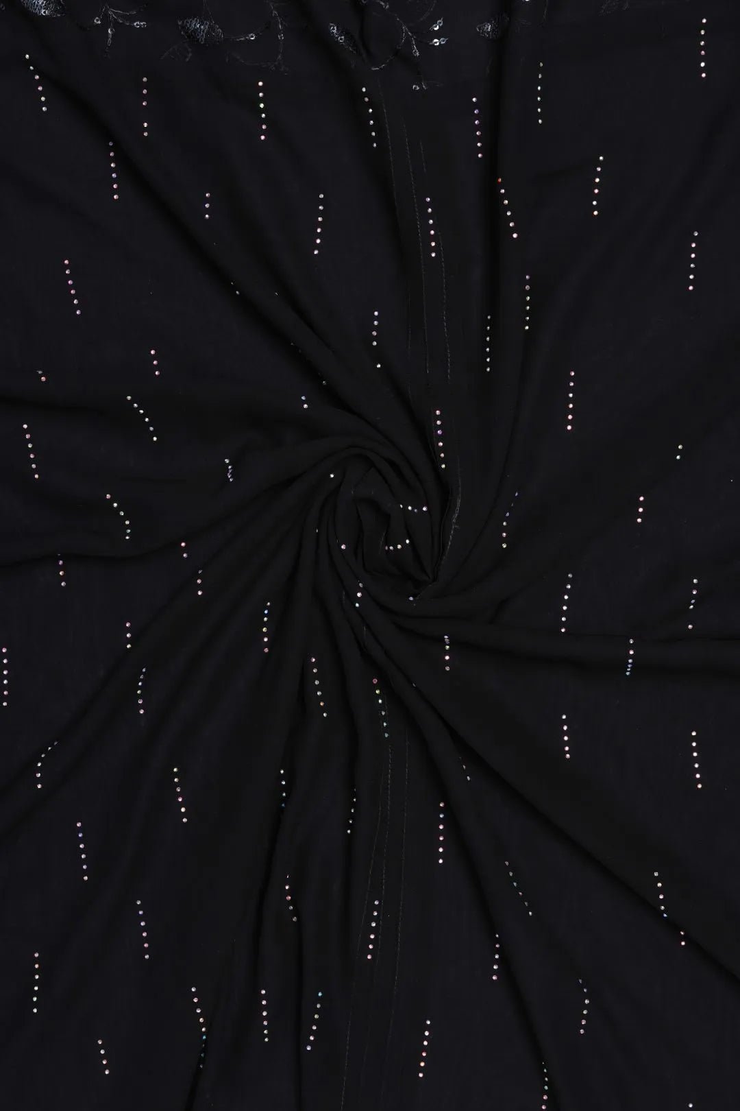 Black Midnight Glamour Beaded Black Stole For Women - غاجي والا إكسبورت Gajiwala Export