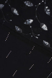 Black Midnight Glamour Beaded Black Stole For Women - غاجي والا إكسبورت Gajiwala Export