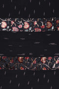 Black Opulence Floral Embroidered Panel Stole - غاجي والا إكسبورت Gajiwala Export