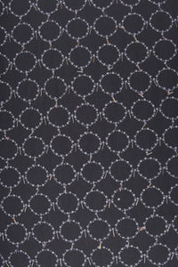 Black Sequin and Bugle Bead Pattern Fabric - غاجي والا إكسبورت Gajiwala Export