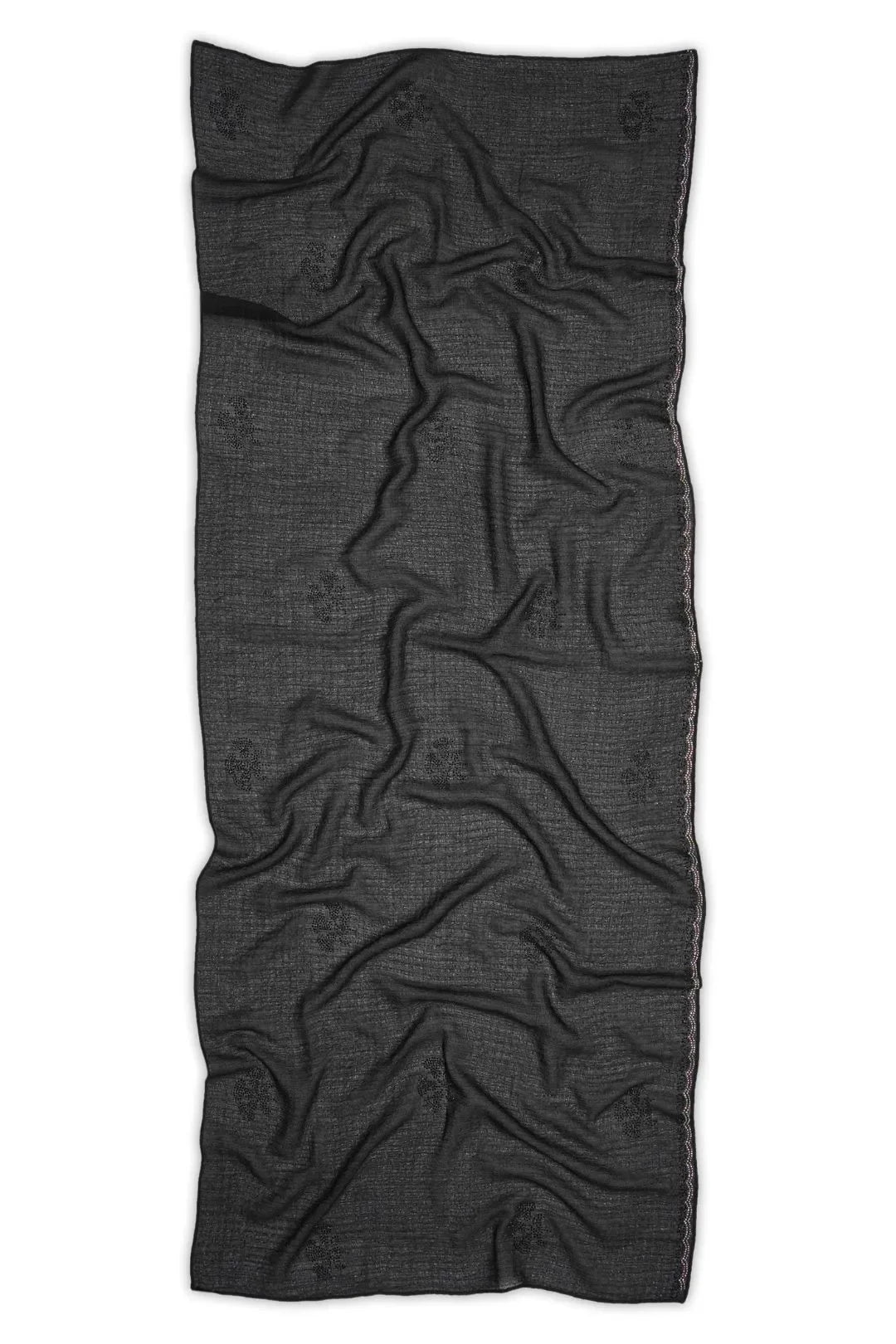 Black Stone Work Stole for Girl - غاجي والا إكسبورت Gajiwala Export