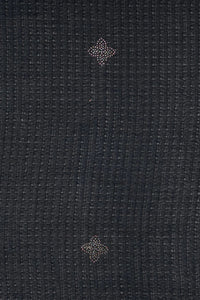 Black Textured Stole with Discreet Motifs - غاجي والا إكسبورت Gajiwala Export