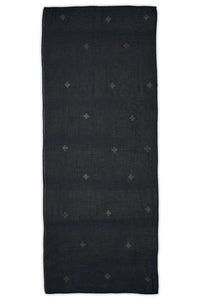 Black Textured Stole with Discreet Motifs - غاجي والا إكسبورت Gajiwala Export