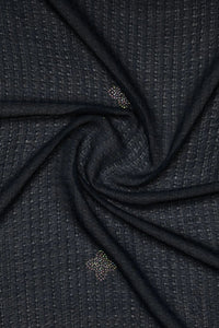 Black Textured Stole with Discreet Motifs - غاجي والا إكسبورت Gajiwala Export