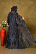 Black Weightless Chiffon Shrug with Abstract Patterns - غاجي والا إكسبورت Gajiwala Export