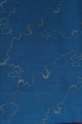 Blue Fabric with Outline Map Sequin Detail - غاجي والا إكسبورت Gajiwala Export