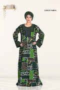 Ethnic Multicolor printed maxi kaftan dress for women - غاجي والا إكسبورت Gajiwala Export