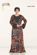 Ethnic Multicolor printed maxi kaftan dress for women - غاجي والا إكسبورت Gajiwala Export