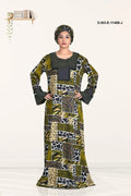 Ethnic Multicolor printed maxi kaftan dress for women - غاجي والا إكسبورت Gajiwala Export