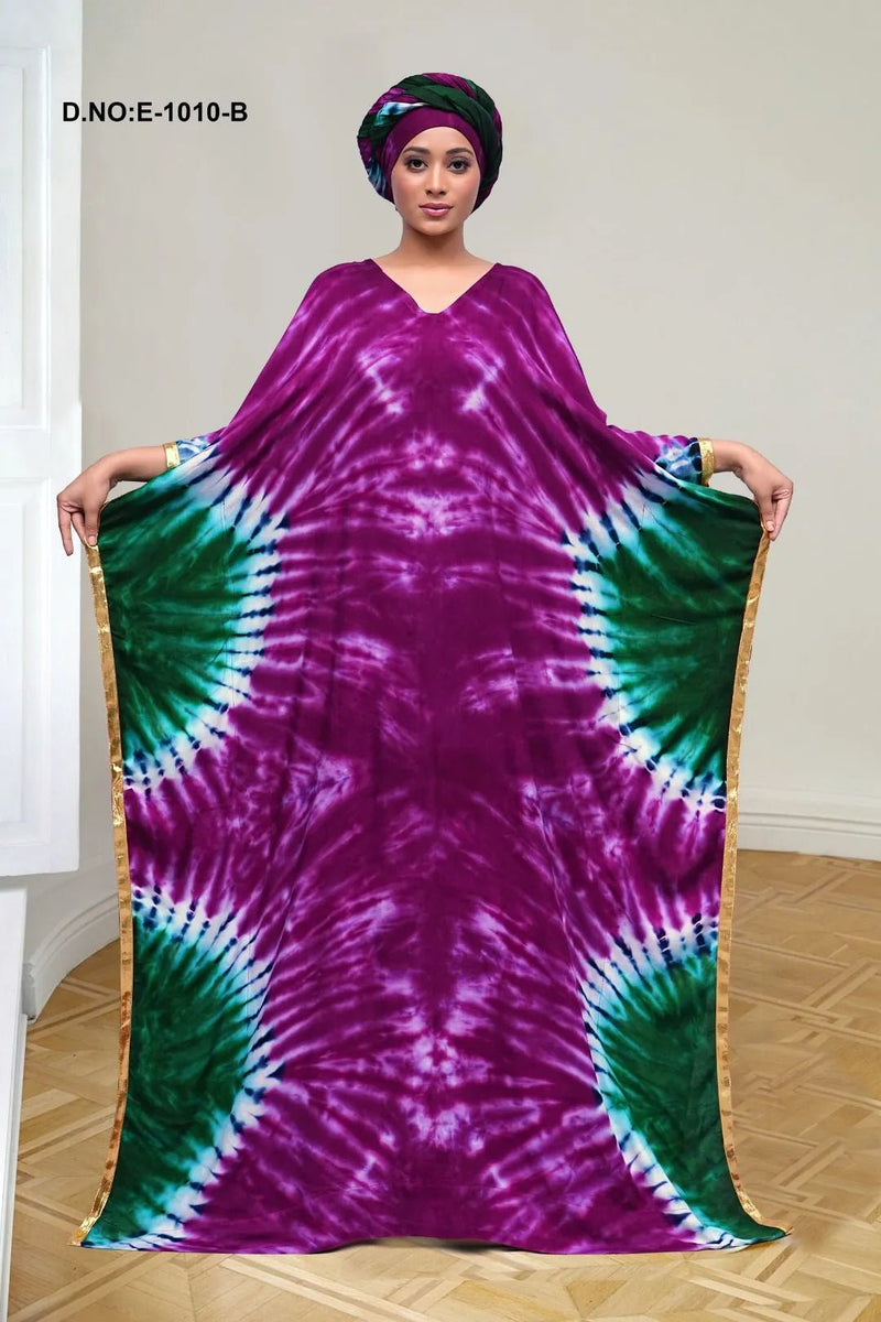 Bold Tie - Dye Farasha Kaftan Ready To Wear - غاجي والا إكسبورت Gajiwala Export
