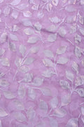 Brasso fabric with All - Over Silver Trailing Leaf Motif - غاجي والا إكسبورت Gajiwala Export